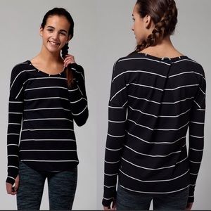 Ivivva Mindful Moment Striped Long Sleeve Top